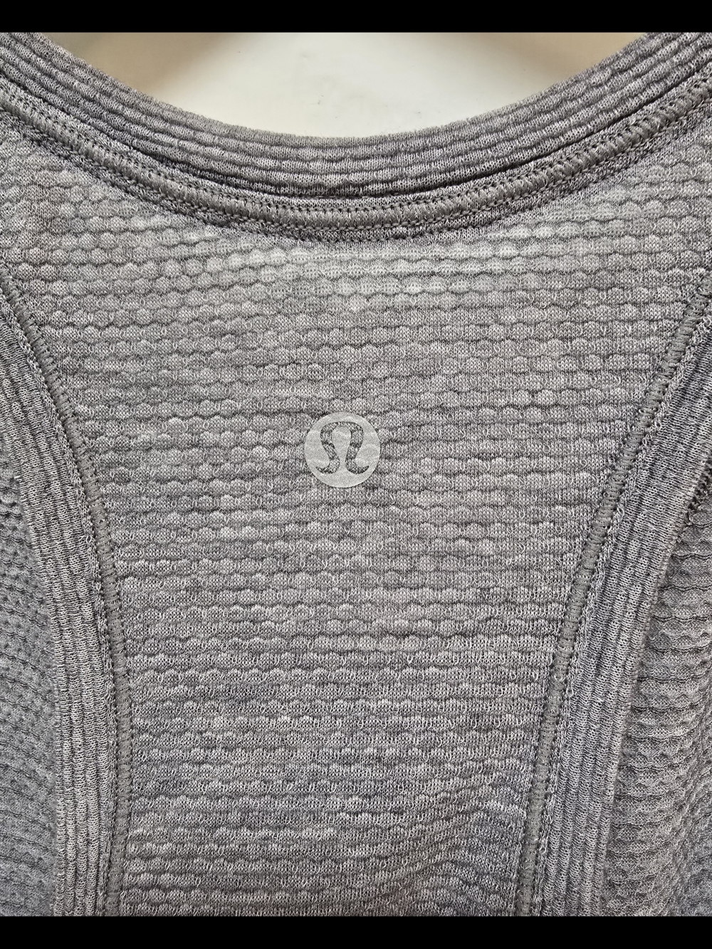 lululemon athletica Heathered Gray Textured Racerback Tank